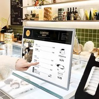 Barre LED rectangulaire ultra-mince, boîte lumineuse coulissante pour comptoir, menu intérieur, liste de prix, enseigne lumineuse, design léger