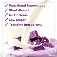 Mélange de Latte au Thé Violet Super Alimentaire Naturel Marque Blanche – Poudre de Latte Ube Coco