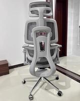 Chaise de bureau ergonomique moderne à dossier haut en maille, réglable en hauteur, avec appui-tête réglable, fabriquée en Chine