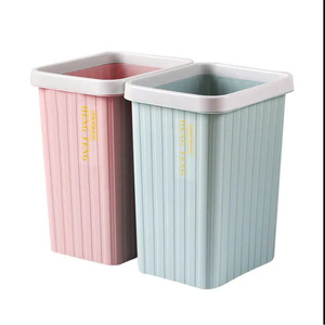 Cubo de basura cuadrado de plástico sin tapa para el hogar, sala de estar, cocina, baño, oficina, uso en interiores - Product Image 2