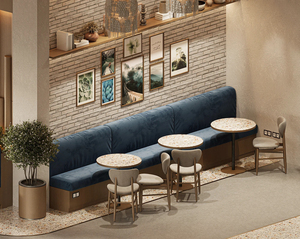 ออกแบบตกแต่งภายในร้านกาแฟสมัยใหม่ เคาน์เตอร์บาร์ร้านกาแฟแบบกำหนดเอง เฟอร์นิเจอร์ร้านขนมหวานไม้ ตกแต่งร้านค้า - Product Image 2