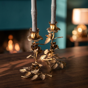 Floral <b>Candlestick</b> <b>Holder</b> for Home Decoration Durable Metal Design - Product Image 2