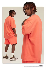 T-shirt Homme Oversize à Col Rond et Manches Courtes en Tissu Lourd FOG Uni pour l'Été 2024 - Product Image 2