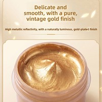 Ensemble de peinture acrylique dorée à 6 compartiments (2 ml chacun) - Couleurs inaltérables pour la peinture à la main sur plâtre/céramique - Outil d'art pour dorure à l'or fin
