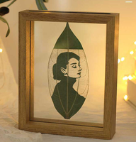 Cadre flottant en chêne à double vitrage, boîte profonde, pour l'affichage de fleurs pressées, feuilles, spécimens, art et décoration intérieure – Vente directe usine