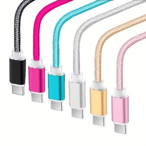 สายชาร์จโทรศัพท์แบบเร็ว 1 เมตร สายถักไนลอน สายดาต้า Type-C - Product Image 1
