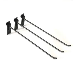 ODM OEM 300mm slatwall display hook for supermarket metal chrome slat wall display