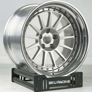 Jantes forgées Bku 3 pièces pour <span class=keywords><strong>Mercedes</strong></span> Benz S <span class=keywords><strong>W124</strong></span> W126 W140 W220 190e W201 17 18 19 pouces, jantes en alliage argentées polies personnalisées - Product Image 5