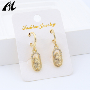 Religious Art Earring Collection, <strong>Handcrafted</strong> Virgin Mary Medals, Multi-Crystal Sacred Halo <strong>Jewelry</strong> - Product Image 6