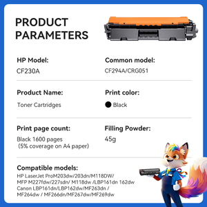 Cartucho de Tóner ASSEEL CF230A 230A CF294A Compatible con <span class=keywords><strong>HP</strong></span> <span class=keywords><strong>LaserJet</strong></span> M203d <span class=keywords><strong>M203dn</strong></span> M203dw MFP M227sdn M227d M227fdn M227fdw - Product Image 2