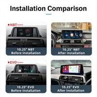 10.25/12.3 inci 8 Core RAM Android Head Unit Mobil Layar Sentuh CarPlay Android Auto untuk BMW Seri 1/2 F20/F21/F23/F52 Dashboard