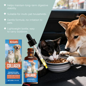 Коллагеновые капли для животных 60 мл с пробиотиками, натуральные ингредиенты, для здоровья кожи, шерсти и суставов, оптовая продажа от производителя, OEM - Product Image 5
