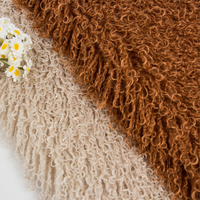 Nouveau tissu en fausse fourrure bouclée longue en polyester tricoté 100 % effet cascade pour vêtements, tapis et jouets