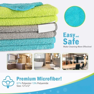 Serviette en microfibre, chiffon de nettoyage, 80% polyester, 20% polyamide, tissu en microfibre tissé, absorption d'eau - Product Image 3