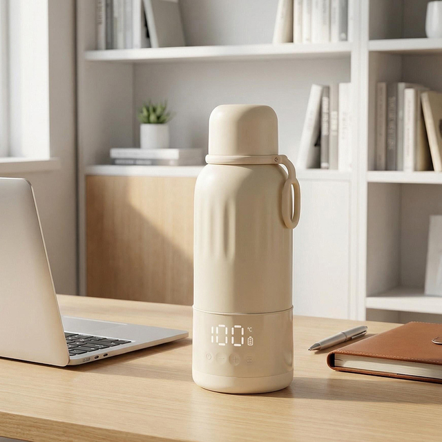 Removable Battery Water Bottle Kettle Wireless Outdoor Travelling Baby Milk Warm Portable Heater Water Bottle With Battery Bank