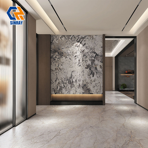 Panel de Pared y Piso de Piedra Sinterizada Gris Moderno de Gran Formato 800x2600mm para <span class=keywords><strong>Baño</strong></span> y Dormitorio, Antideslizante, Antibacteriano, Brillante - Product Image 5