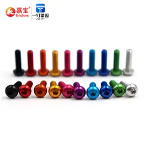 Tornillos de cabeza de botón de Color aluminio anodizado, M2, M3, M4, tornillo hexagonal de colores