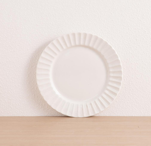 Service de vaisselle en céramique blanche à bords cannelés, style français, assiettes et bols à bord festonné, pour cadeau de mariage, hôtel, restaurant, cuisine - Product Image 2