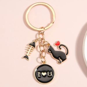 Cute Cartoon <b>Small</b> Animal Keychain Pendant Cute Cat Alloy Pendant Keyring <b>Box</b> <b>Packaging</b> Accessories - Product Image 3