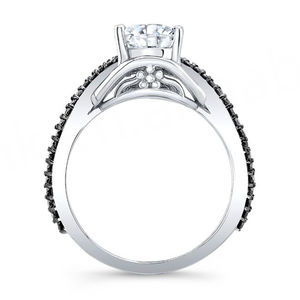 Anillos de Compromiso y Alianzas de Boda de Plata de Ley Chapada en Oro de 18K con Moissanita Redonda de 3ct, Certificadas por NGGC - Product Image 2