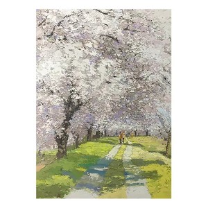 Pintura impresionista en lienzo, impresión rectangular grande, estilo de jardín Monet, para decoración de entrada de sala de estar - Product Image 5