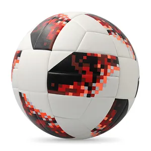 Bola de futebol de couro pu ou pvc, personalizável, profissional, futebol, bola de futebol em estoque