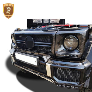 Parrilla Delantera de Fibra de Carbono para Mercedes Benz Clase G G350 G500 G63 AMG W463 W464, Rejilla de Parachoques, Mejora Exterior - Product Image 4