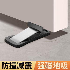 Zinc Alloy Floor Door Stopper Ultra Thin Magnetic No Drilling Required For Bathroom And Glass Door - Product Image 3