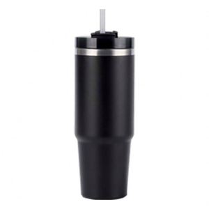 Gobelet de voyage pour voiture 20oz 30oz, tasse isotherme à double paroi avec couvercle, paille et base antidérapante pour boissons chaudes et froides - Product Image 4