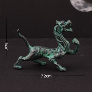Figurines en laiton de quatre bêtes divines, 4 pièces, ornements de bureau Feng Shui pour la décoration de la maison et du bureau - Product Image 4