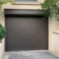 Porte de garage enroulable en aluminium à face plate personnalisée, silencieuse, électrique, avec système de fermeture automatique, qualité CE, pour villa