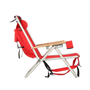 Kejie Custom 4-Position Outdoor Red Steel <b>Camping</b> Chair Comfortable Hiking Fishing Beach Use <b>Storage</b> Backpack Fabric Material - Product Image 4