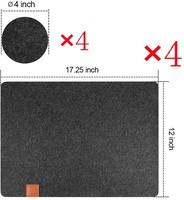 Lot de 8 napperons de table rectangulaires en feutre et sous-verres pour table à manger