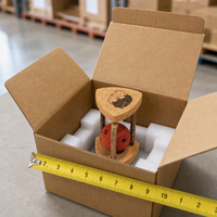 Juguete para Gatos de Corcho con Forma de Reloj de Arena, Bola Rodante de Madera Natural, Juguete Interactivo de Rompecabezas para Gatos de Interior