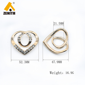 Hebillas de cinturón de metal de zinc con camiseta de diamantes de imitación y clips para zapatos para prendas de vestir - Product Image 4