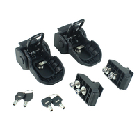 Kit de Verrouillage de Capot Antivol pour Wrangler JL 2018-2019, Accessoires Auto Noir ABS/Métal, Garantie 1 An
