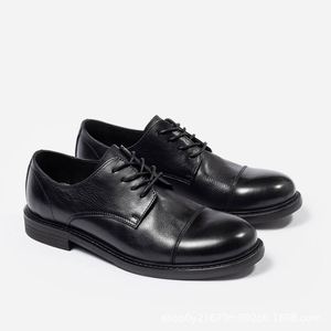 Anti-slip High-quality Leather <b>Shoes</b> for Men Soft Leather Business Casual Wear Thick Sole <b>Height</b> <b>Increasing</b> Autumn Hard-wearing - Product Image 3