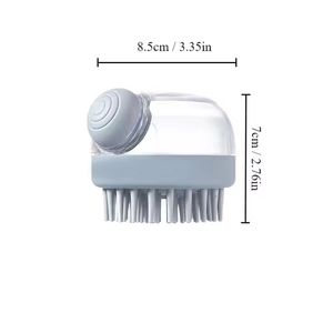 Brosse à shampooing remplie biodégradable distributeur de savon en silicone souple brosses de douche de Massage exfoliantes pour bébé animal de compagnie - Product Image 6
