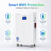 Système solaire hors réseau intelligent avec 15 unités en connexion parallèle, moniteur intelligent WIFI, stockage intelligent, batterie LiFePO4 5 kWh