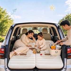 Matelas pneumatique de voiture Da Niu, motif dessin animé mignon, gonflage rapide, lit <span class=keywords><strong>gonflable</strong></span> portable pour la sieste en voyage. - Product Image 1