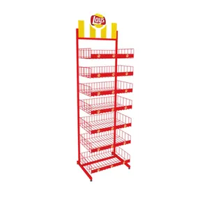 lays potato chips snack chocolate bar biscuit flooring light duty metal wire shelf rack