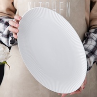 Haute esthétique ensemble de vaisselle en porcelaine blanche guirlande de fruits Style scandinave assiette de poisson bol à soupe pour la maison Restaurant hôtel
