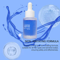 Sérum capillaire pour le cuir chevelu, traitement capillaire, marque privée d'usine, rapide, biologique, sérum de peptides de cuivre bleu, GHK-Cu, peptides de cuivre pour la croissance des cheveux