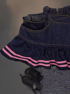 กระโปรงพรีพี้สไตล์โลลิต้าน่ารักๆสไตล์มินิญี่ปุ่นผู้หญิงฮาราจูกุฮาราจูกุน่ารักบอลกาวน์กระโปรงผ้ายีนส์เอวสูง Y2K เค้กลูกไม้ - Product Image 2