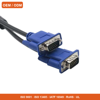 Afgeschermde VGA-kabel 3m/9.8ft mannelijk naar mannelijk 15-pins, anti-interferentie Full HD 1080P voor pc laptop desktop monitor projector