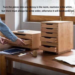 Storage Cabinet Flat File Cabinet Storage, Desktop Drawer Cabinet,Document <strong>Drawings</strong> All Solid Wood <strong>Office</strong> Mobile Drawer Cabinet - Product Image 1