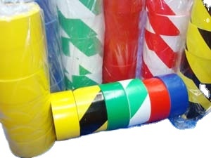 Ruban de signalisation de danger noir/jaune rouge/blanc de 10 cm x 50 m pour utilisation routière - Product Image 2
