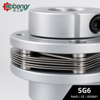 Connecteur flexible à diaphragme en acier inoxydable avec vis de serrage, sans jeu, pour alignement axial et angulaire, pour moteurs pas à pas et servomoteurs