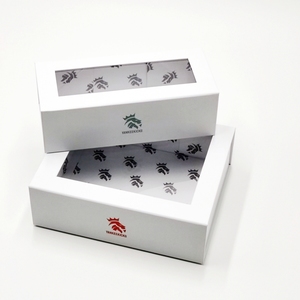 Tùy chỉnh sang trọng giấy nam châm gấp hộp với cửa sổ cho vớ quần áo và bao bì lông có tính năng dập nổi Matt cán - Product Image 6