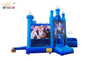 Château de glace gonflable Bounce House avec toboggan thème flocon de neige enfants sautant aire de jeux <span class=keywords><strong>pour</strong></span> fête d'<span class=keywords><strong>anniversaire</strong></span> événement en plein air <span class=keywords><strong>location</strong></span> - Product Image 2